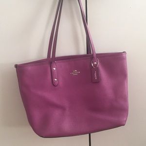 Coach magenta/pink/purple large purse/tote